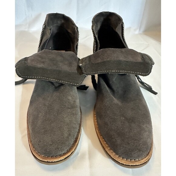 Dolce Vita Women's Sutton Boots Size 8.5 Gray Suede Double Zip Low Block Heel - Picture 5 of 9